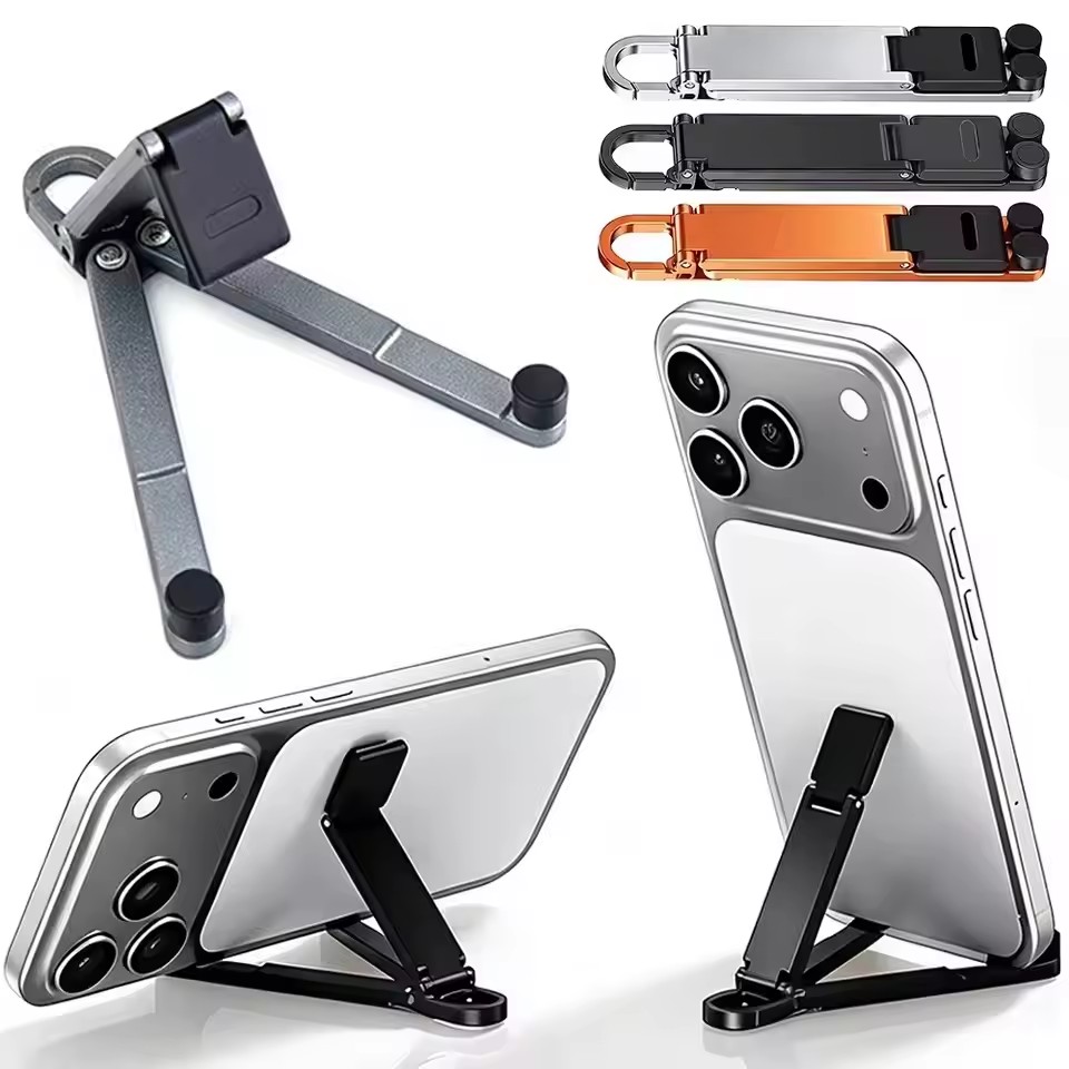 Desk Phone Stand - Składany uchwyt na telefon z breloczkiem,