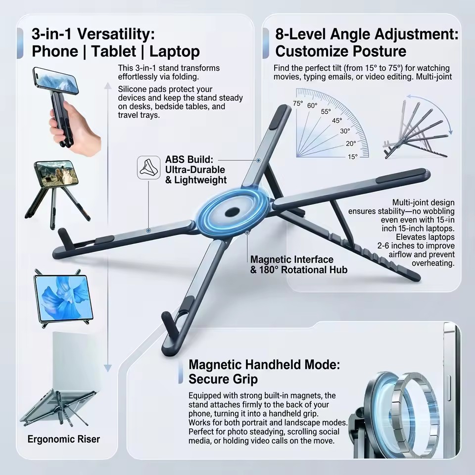 Desk Phone Stand - Przenośny magnetyczny uchwyt na telefon i