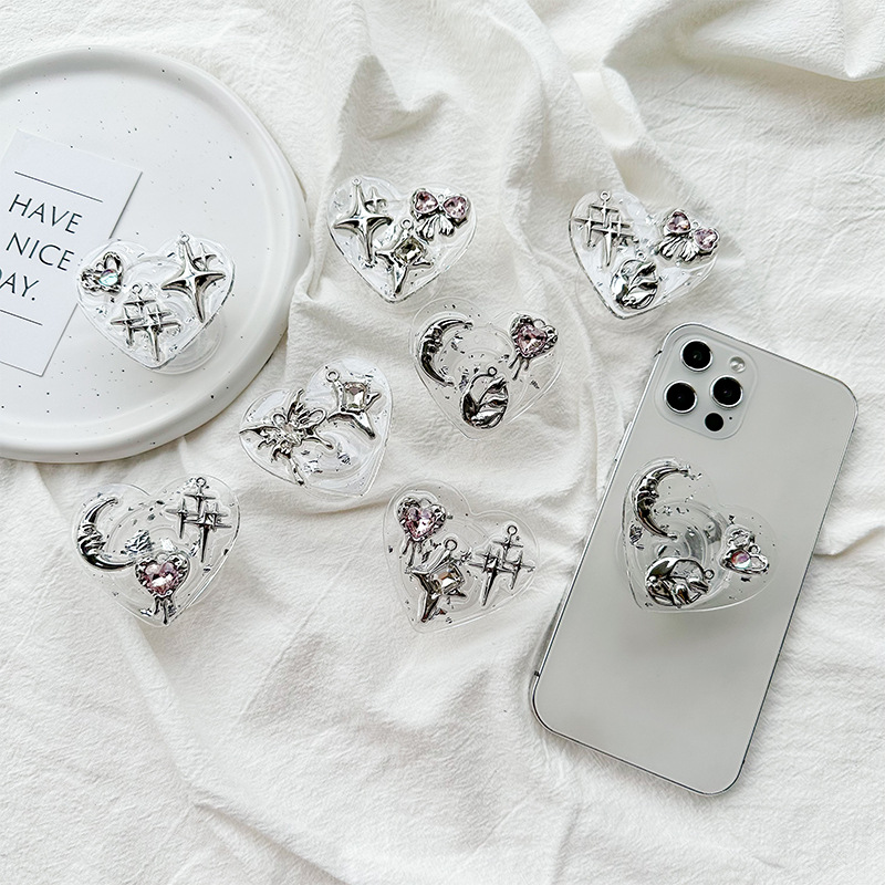 Phone Accessories And Gadgets - Przezroczysty uchwyt na telefon z klejem