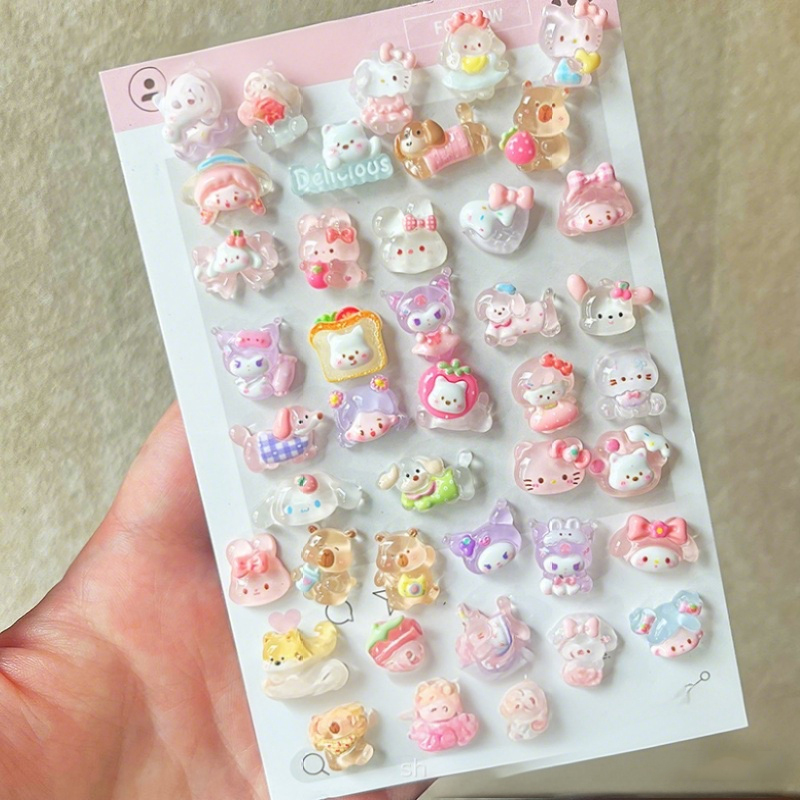 Phone Accessories Clipart - 10-100 szt. mini gładkie, przezroczyste, mieszane