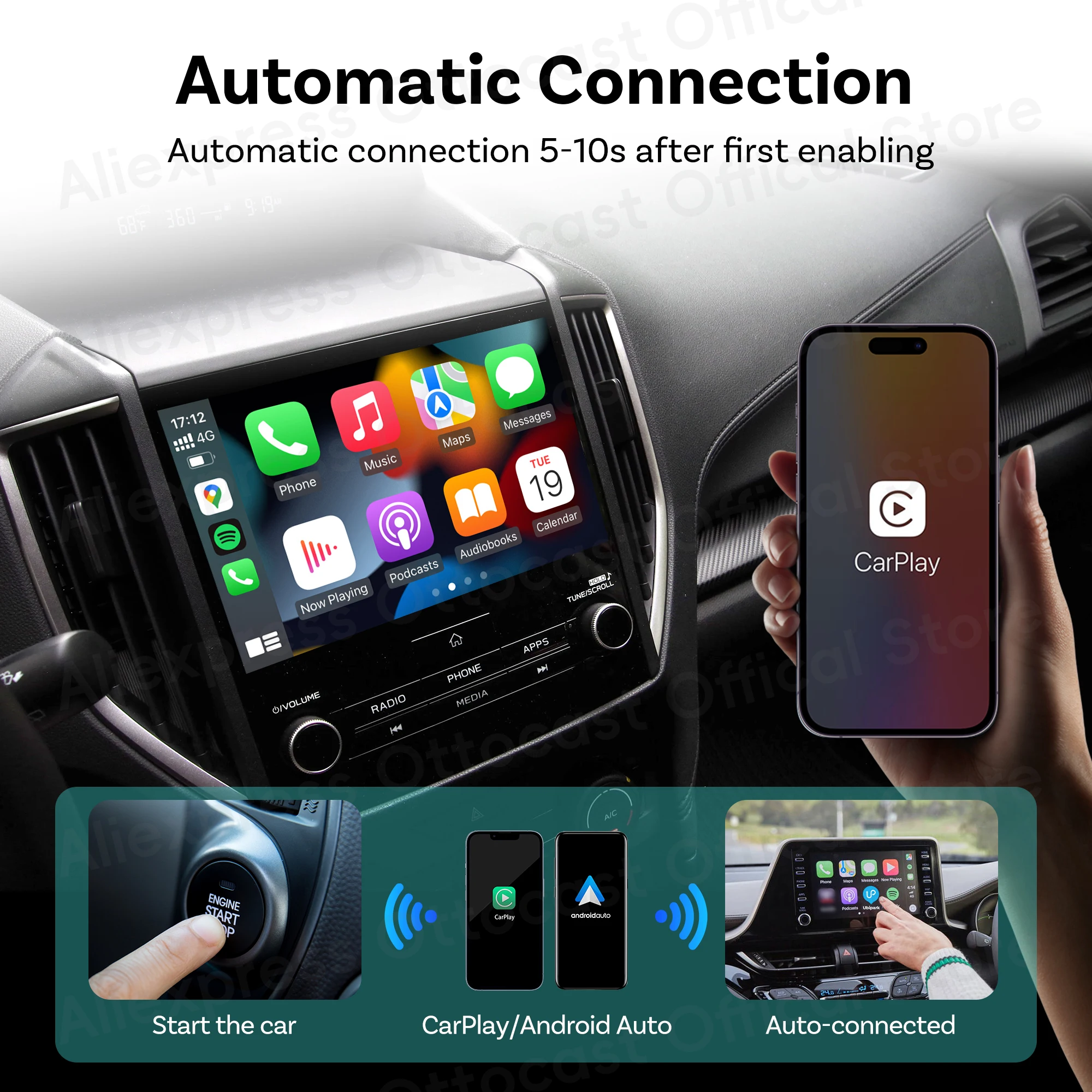 Adapter bezprzewodowy OTTOCAST – Phone Accessories Android recenzja i cena
